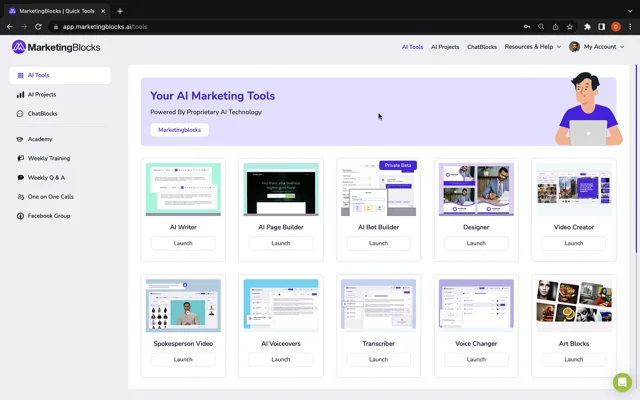 MarketingBlocks screenshot