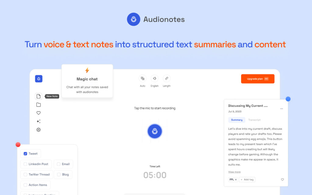 Audionotes screenshot