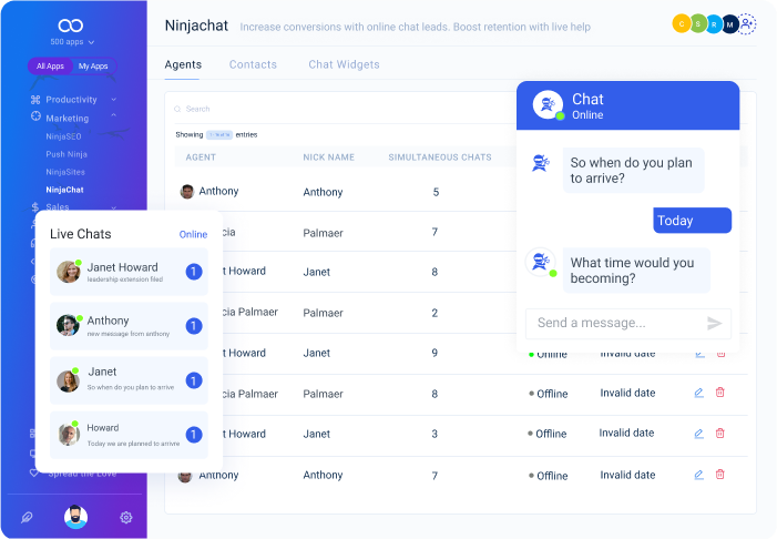 NinjaChat screenshot
