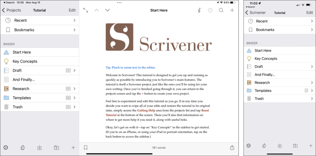 Scrivener screenshot