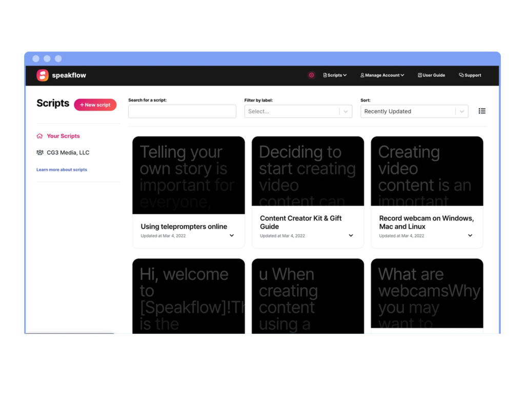 Speakflow screenshot