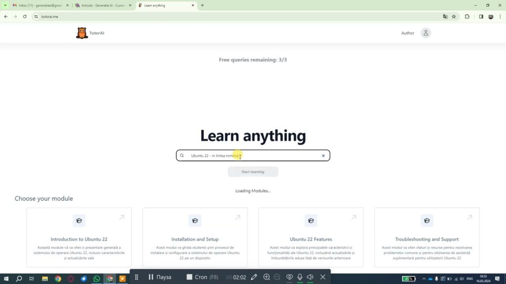 TutorAI screenshot