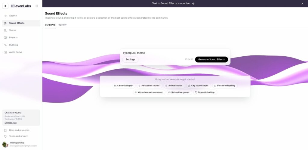 ElevenLabs screenshot