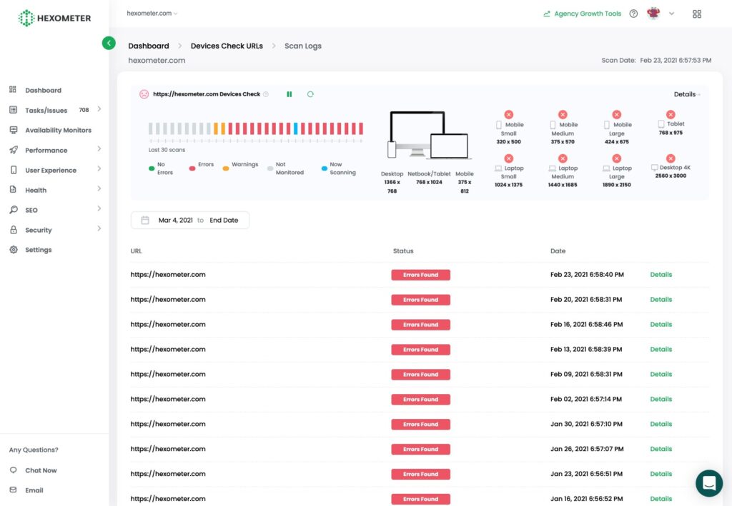 Hexometer screenshot