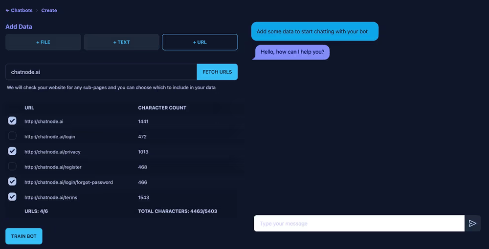 Chatnode screenshot