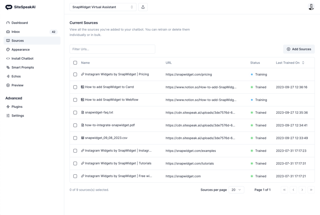SiteSpeakAi screenshot